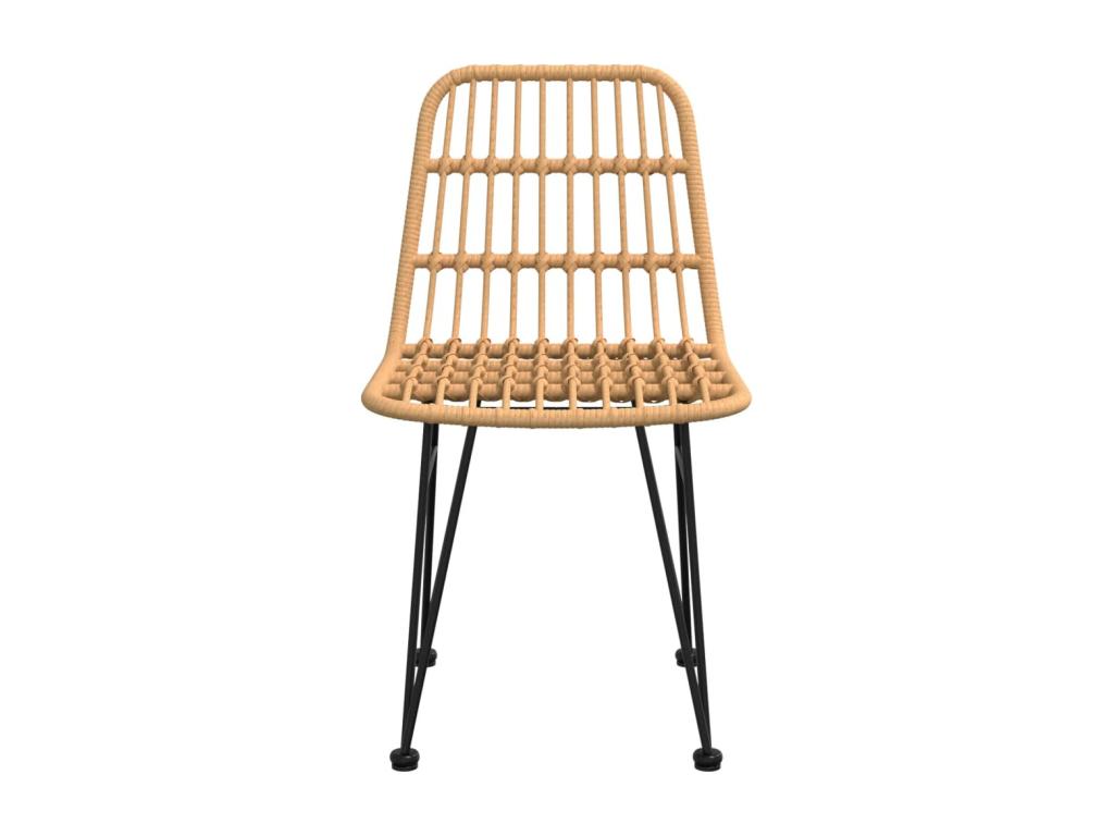 Garden chairs, set of 2, 48x62x84 cm, woven resin