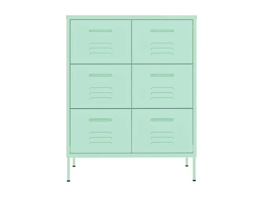 Mint green drawer unit 80x35x101.5 cm Steel