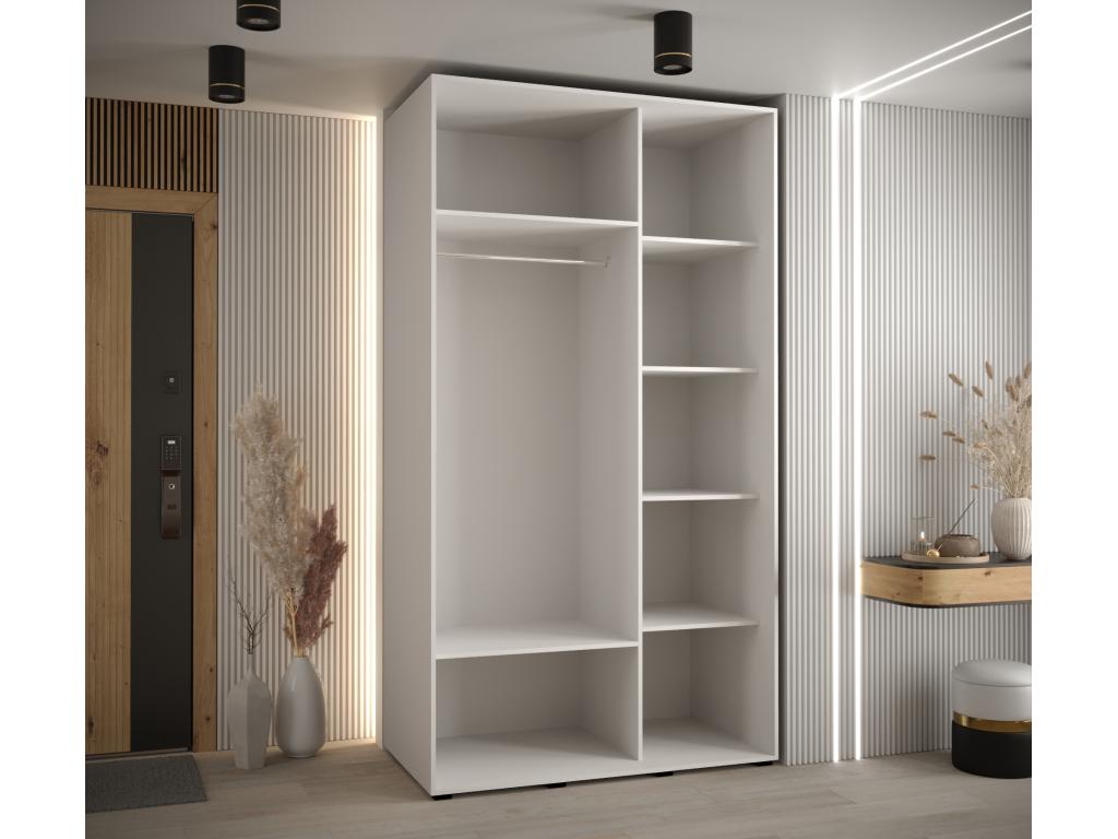 Doucezen 5-Door Sliding Wardrobe 235.2/140/60 2 Doors White/Doucezen/Black