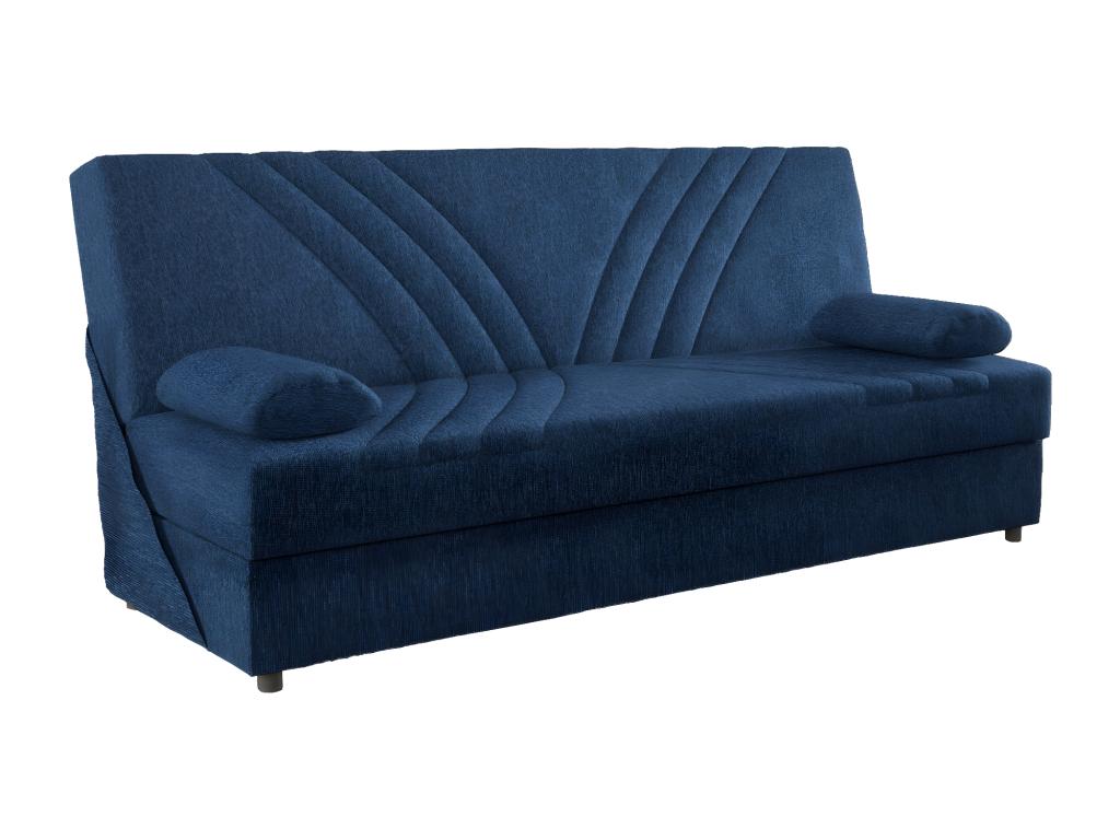 Doucezen Sofa, 3-seater storage sofa with 2 cushions included, upholstered fabric living room sofa with opening, Doucezen 181x81h88 cm, Blue