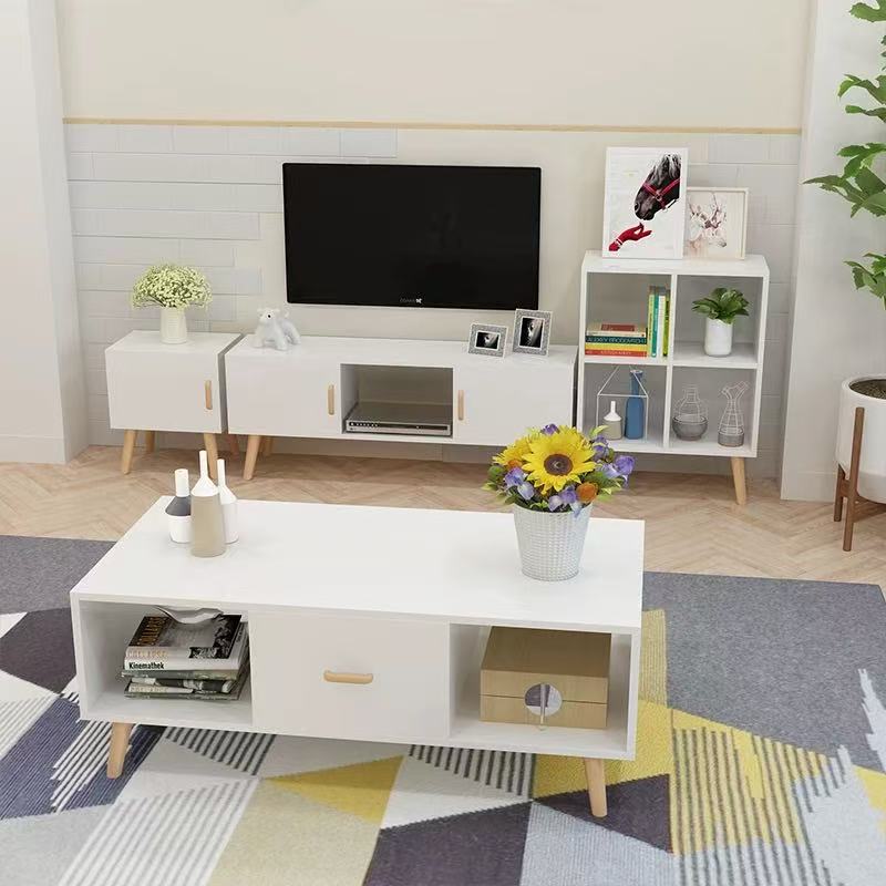 White coffee table 90x50x40 engineered wood