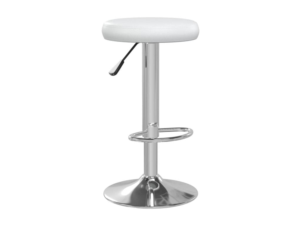 Bar stools, 2 pcs, white faux leather, 11