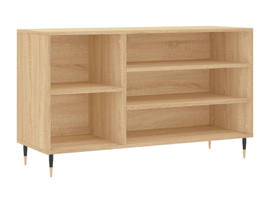 Homzora Oak Shoe Cabinet 102x36x60 Engineered Wood