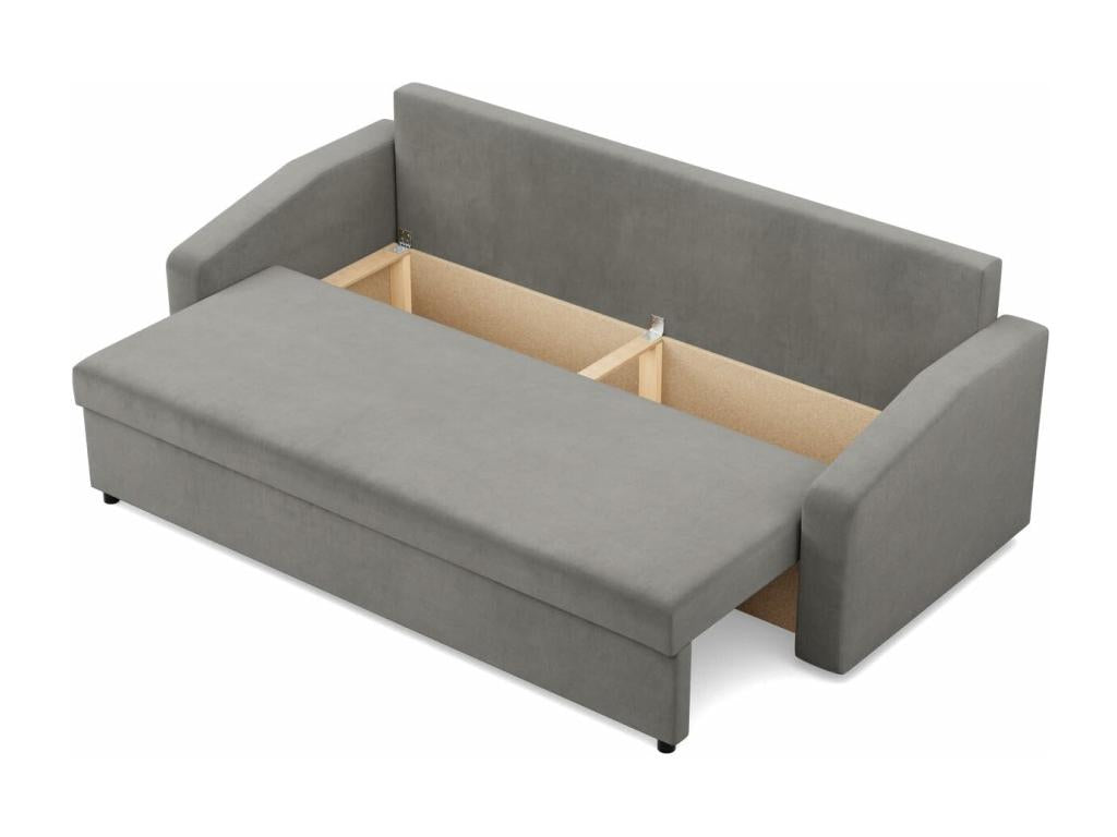 3-seater sofa with sleeper function, light grey