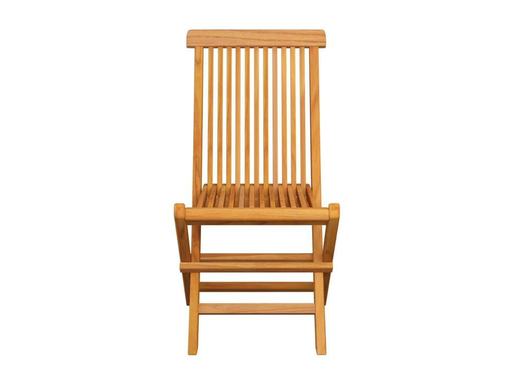 8-piece folding garden chairs, solid teak wood