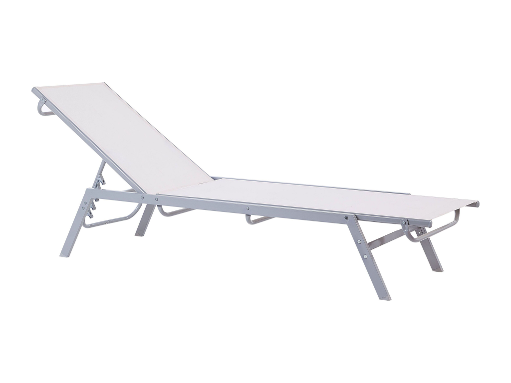Doucezen White Metal Chaise Lounge