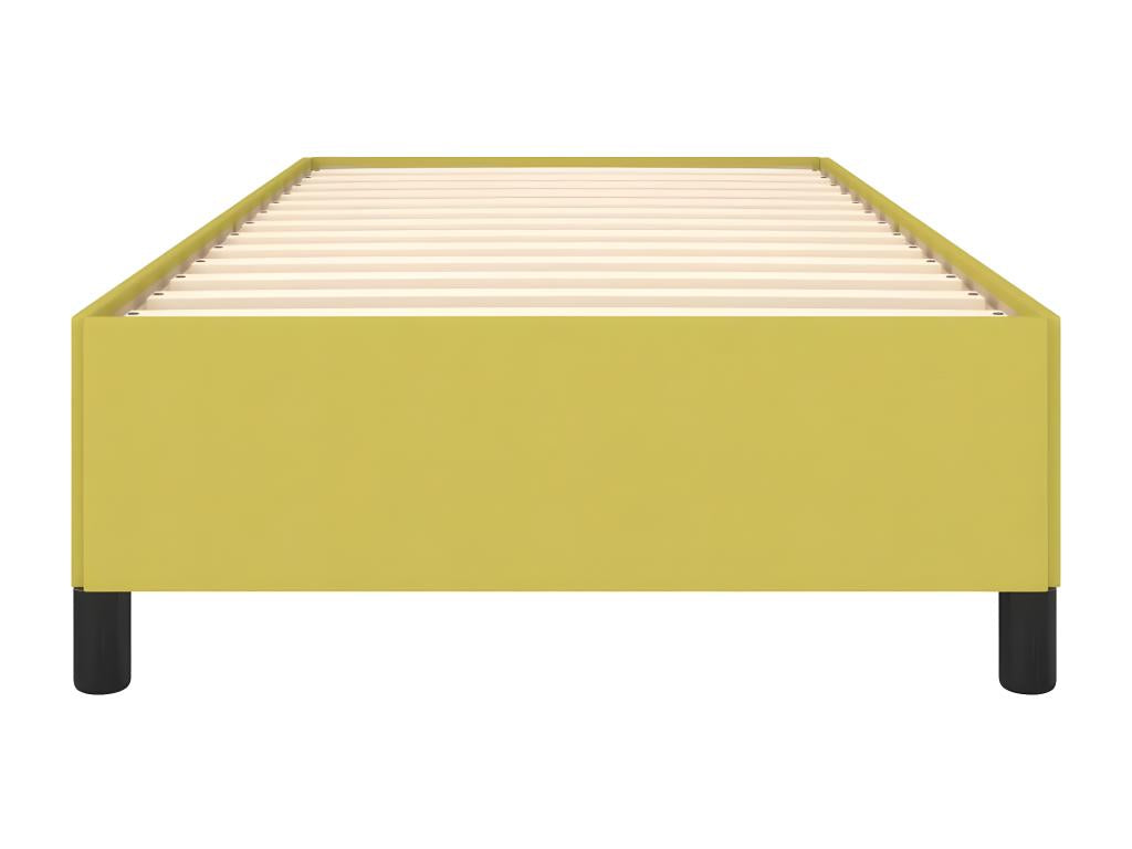 Green bed frame without mattress, 80x200 cm, fabric