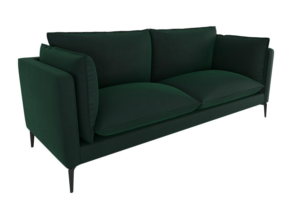 Homzora II 3-seater sofa in fir green velvet