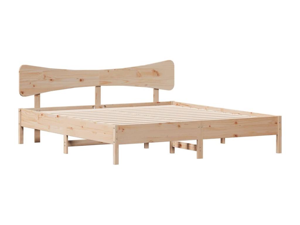 Bed frame without mattress 200x200 cm solid pine wood