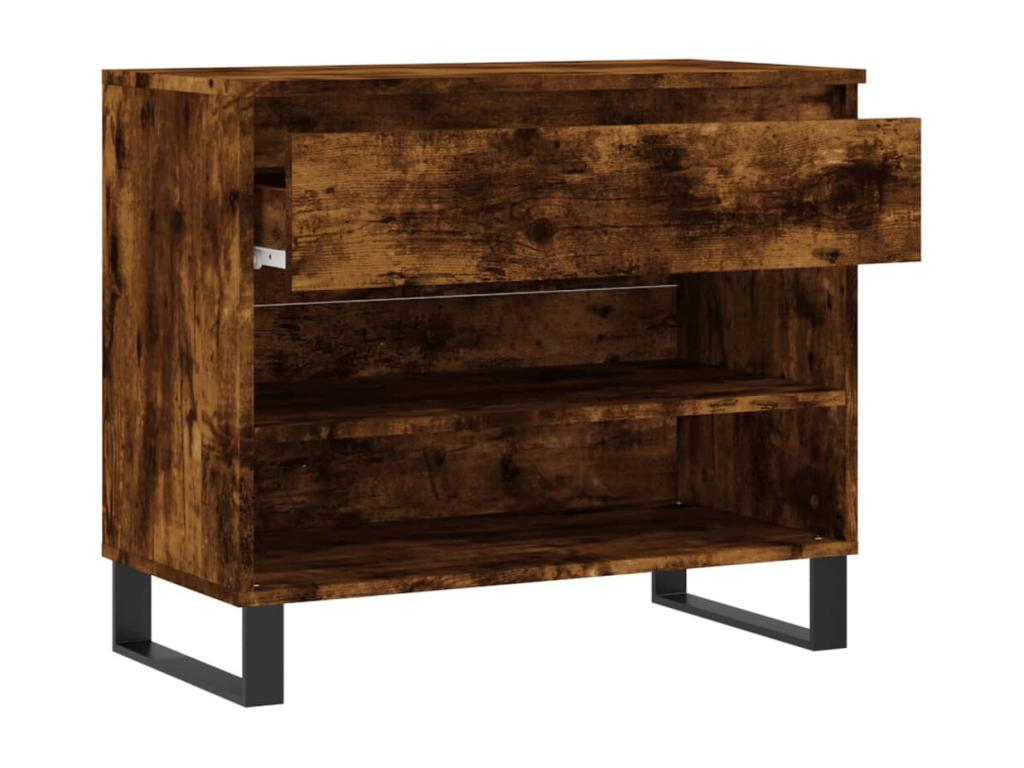 Shoe cabinet, smoked oak, 70x36x60 cm, engineered wood