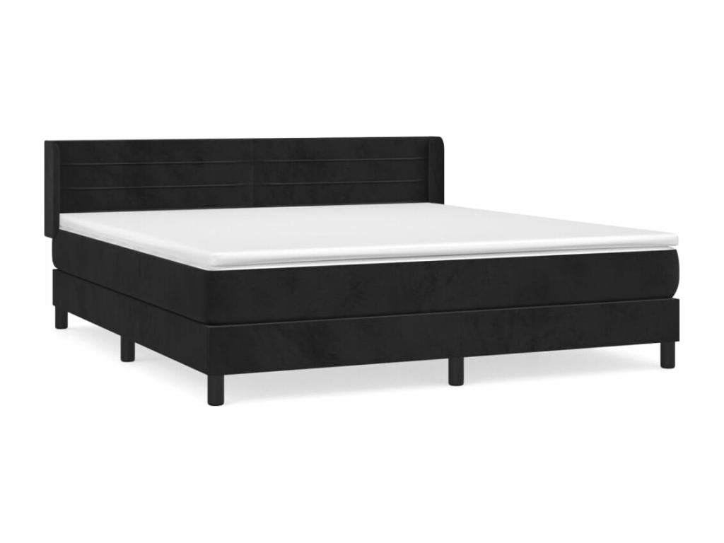 Meubiana bed base with black velvet mattress 180x200