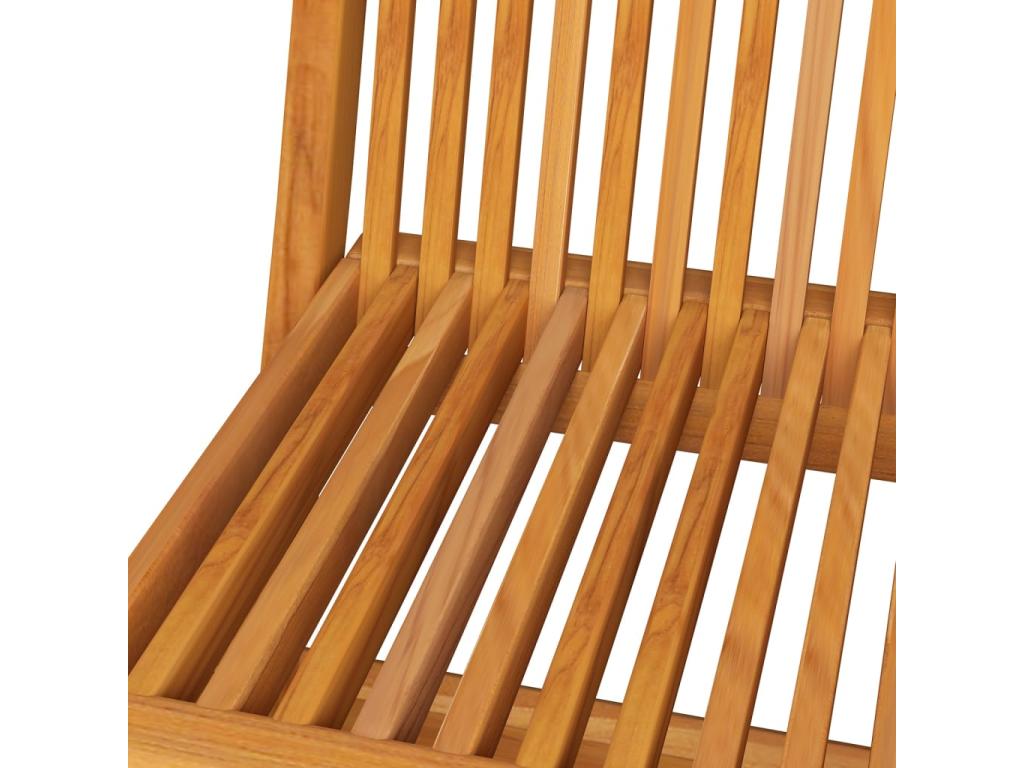 8-piece folding garden chairs, solid teak wood