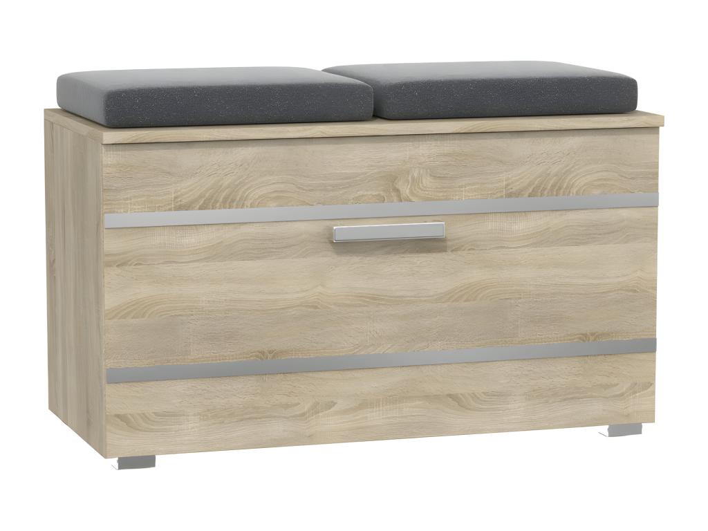 ALMORA - Shoe cabinet - 85x45x35 cm - Shoe bench - Hallway - Shoe storage - 4 niches, 2 cushions