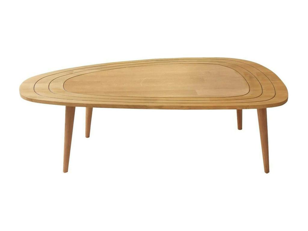 Homzora Coffee Table, Magazine Rack for Sofa, Living Room Shelf, 115x50x38 cm, Oak