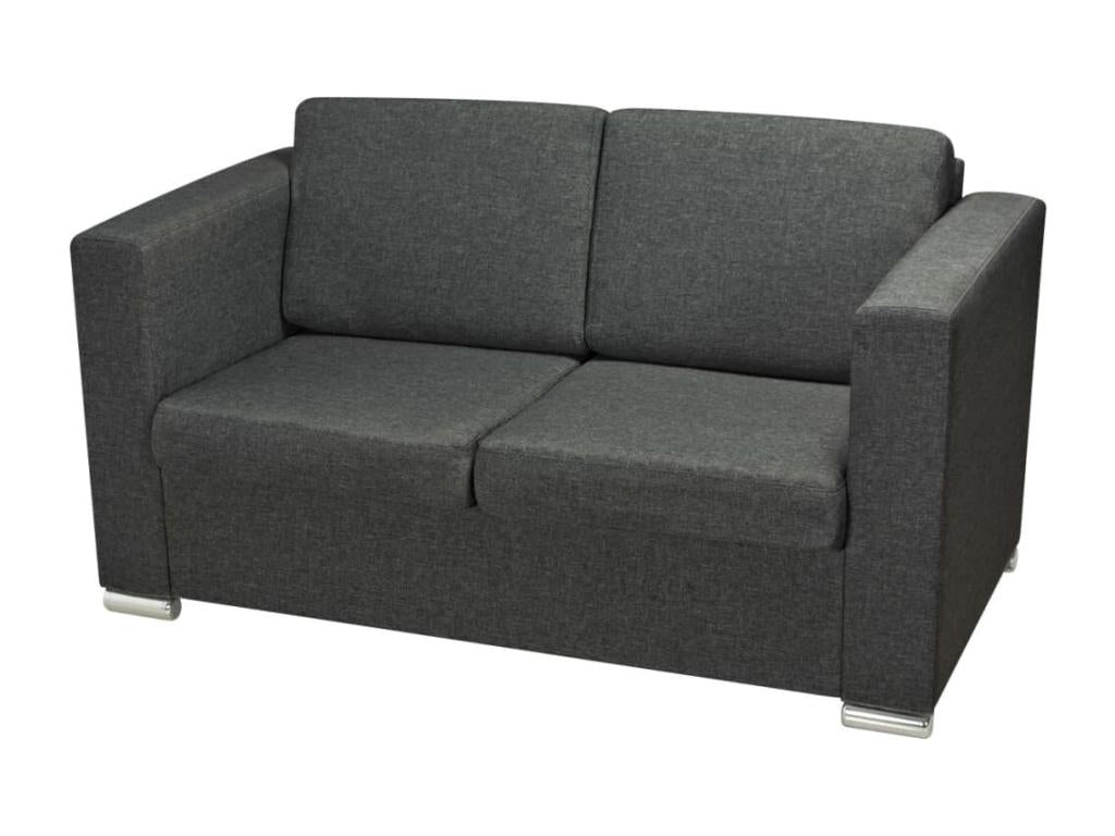 2-seater sofa, dark grey fabric