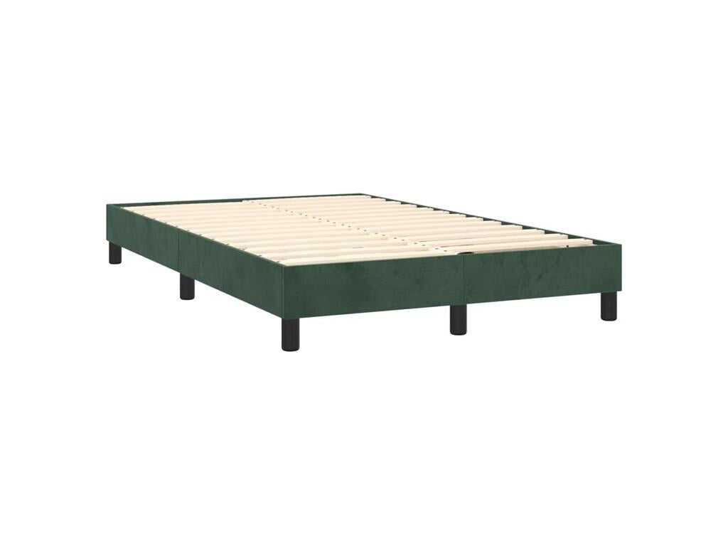 Meubiana bed base with LED mattress, dark green, 120x200