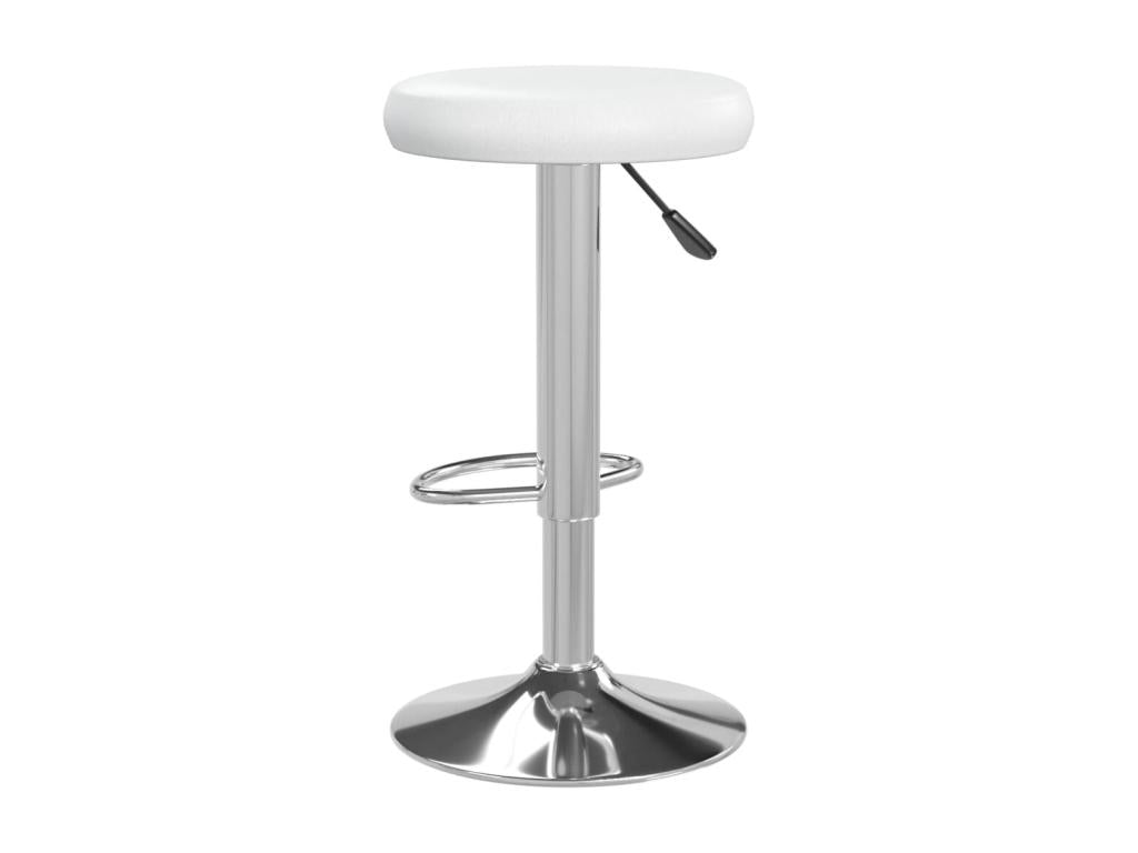 Bar stools, 2 pcs, white faux leather, 11