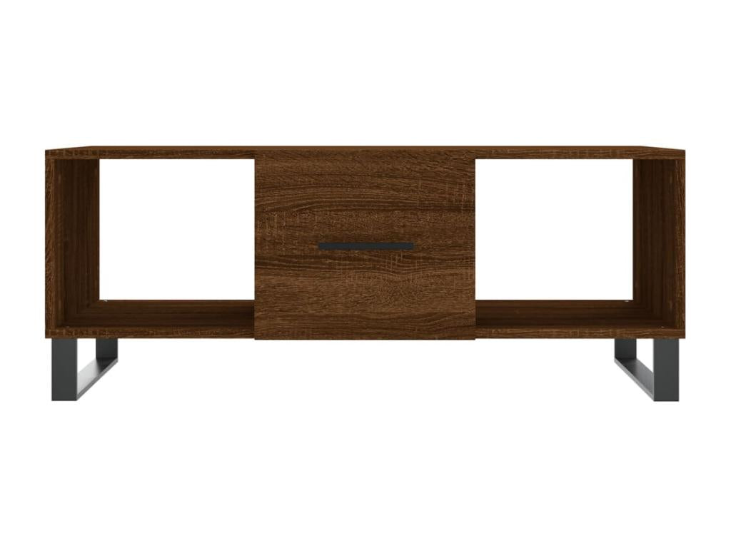 Brown oak coffee table 102x50x40 engineered wood
