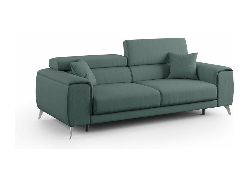 Doucezen Sofa with sliding seats in soft, stain-resistant fabric T05 215 cm green
