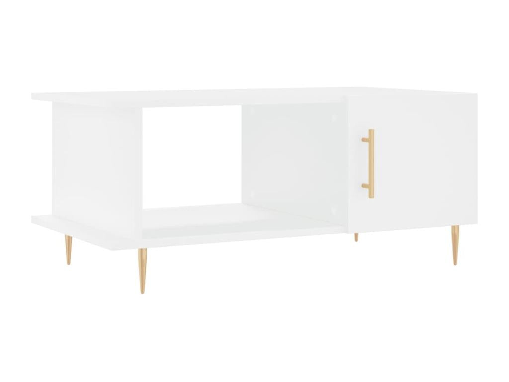 White coffee table 90x50x40 engineered wood