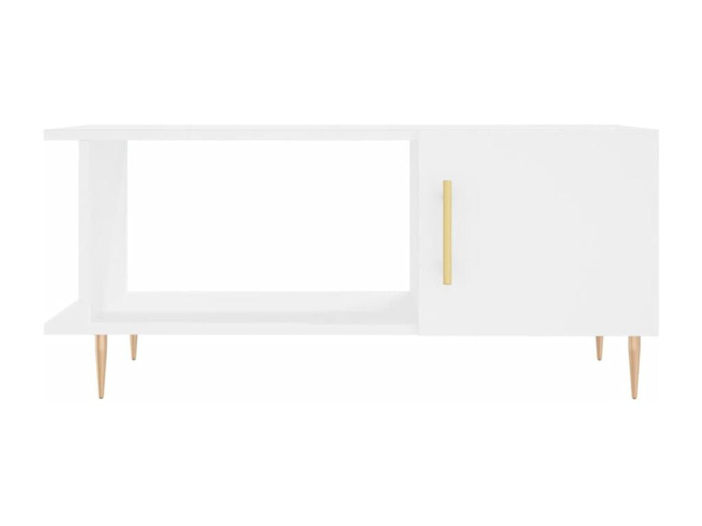 White coffee table 90x50x40 engineered wood